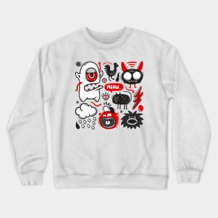 Monsters Doodle Crewneck Sweatshirt